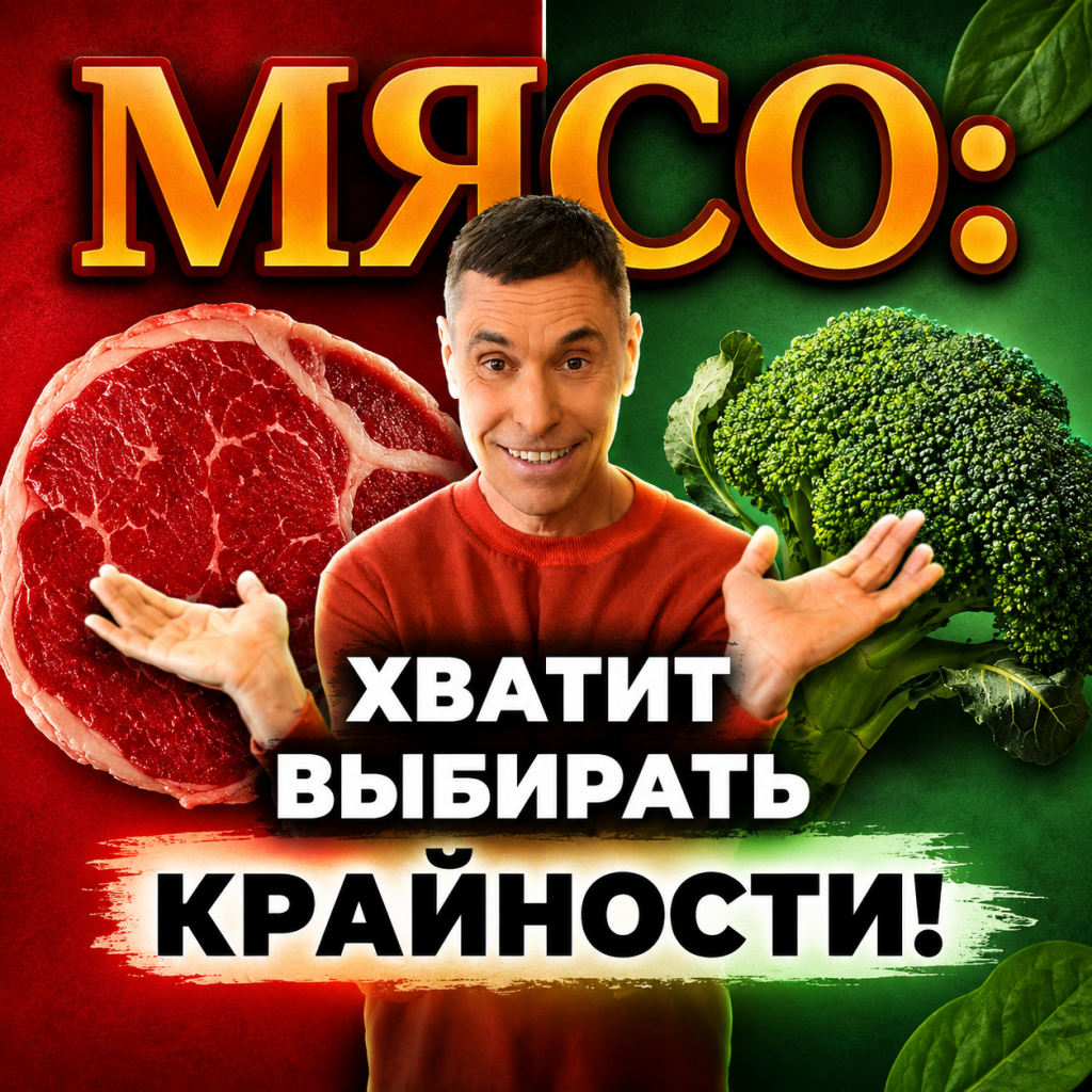 «Мясо убивает» vs «лечит всё»: честный разбор 2х подходов к мясоедению. Карнивор против веганства